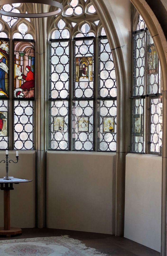 Window sIII 2b of the Sebald oriel / St. Augustine and Monica window top right