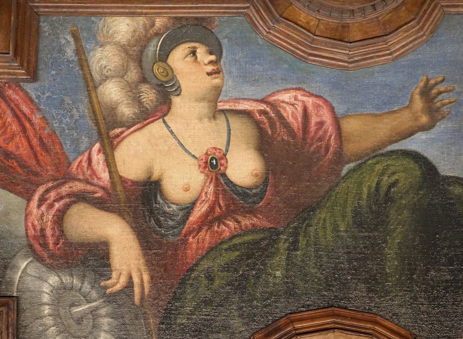 Ceiling of the beautiful room Minerva, detail view