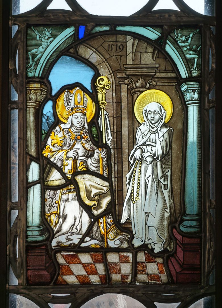 Window sIII 2b of the Sebald oriel / St. Augustine and Monica 