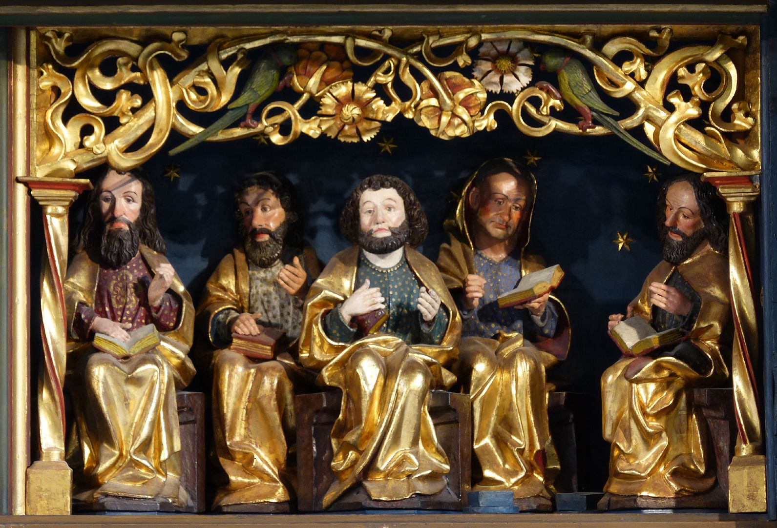 Zwickau high altarpiece Predella, Schnitzwerk, rechtes Apostolat