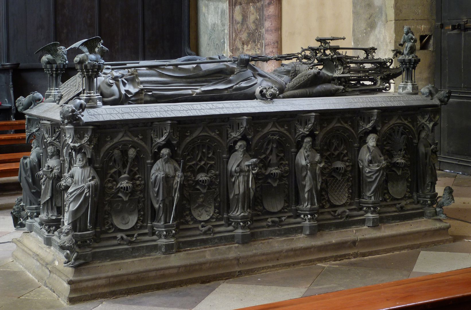 Tomb of the Archbishop Ernest of Saxony Diagonal view from the north east