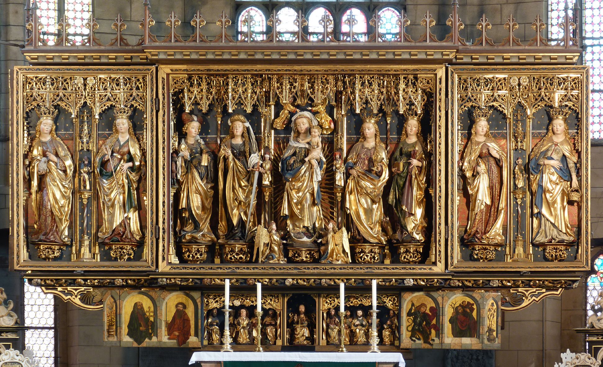 Zwickau high altarpiece High altar retable (holiday view)