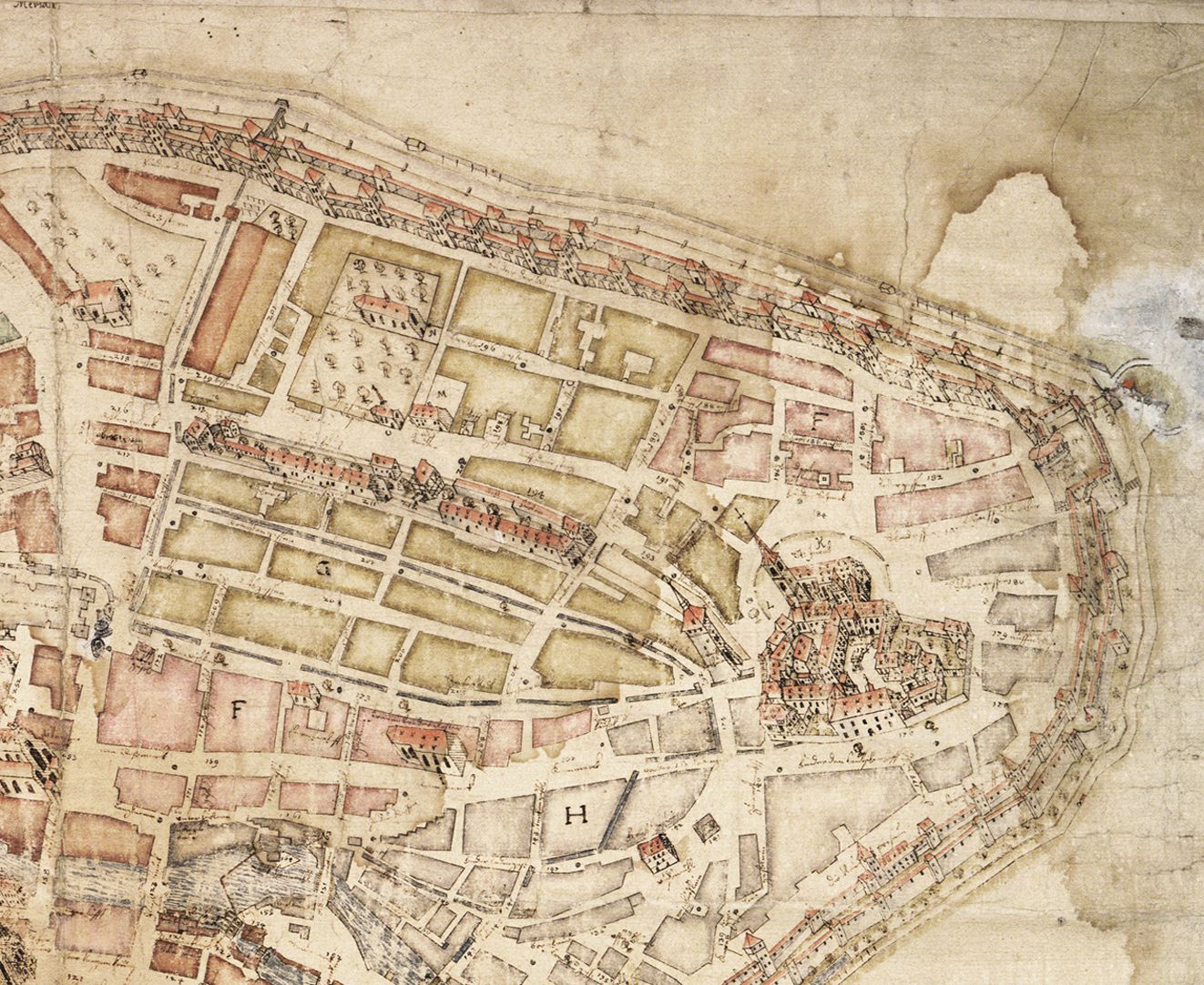 This City of Nuremberg within its enclosing walls… Right upper quarter of the map