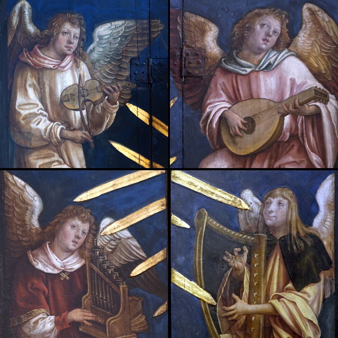 Altar of the Beautiful Mary comparison of the four angels