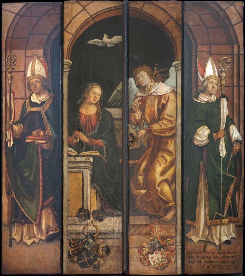 Altar of the Beautiful Mary The outer panels of the closed altar (photomontage)