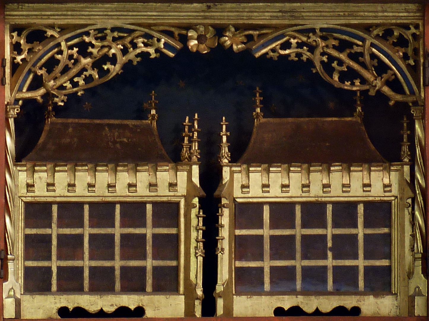 St. Anne´s Altar Predella, house-shaped reliquary caskets
