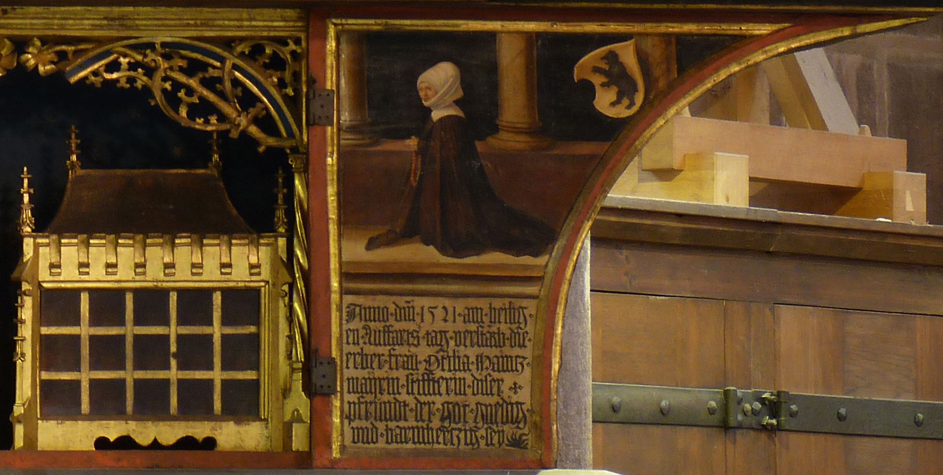 St. Anne´s Altar Right half of the predella, female founder