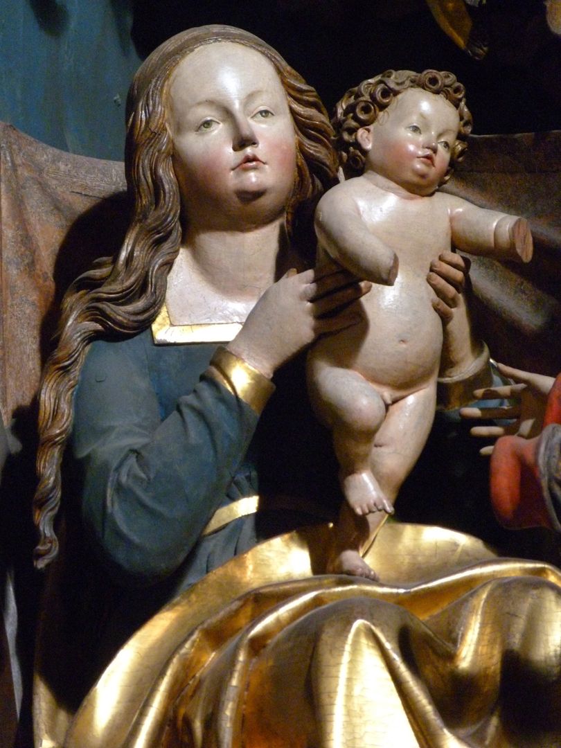 St. Anne´s Altar Centre shrine, Blessed Virgin and Baby Jesus, detail