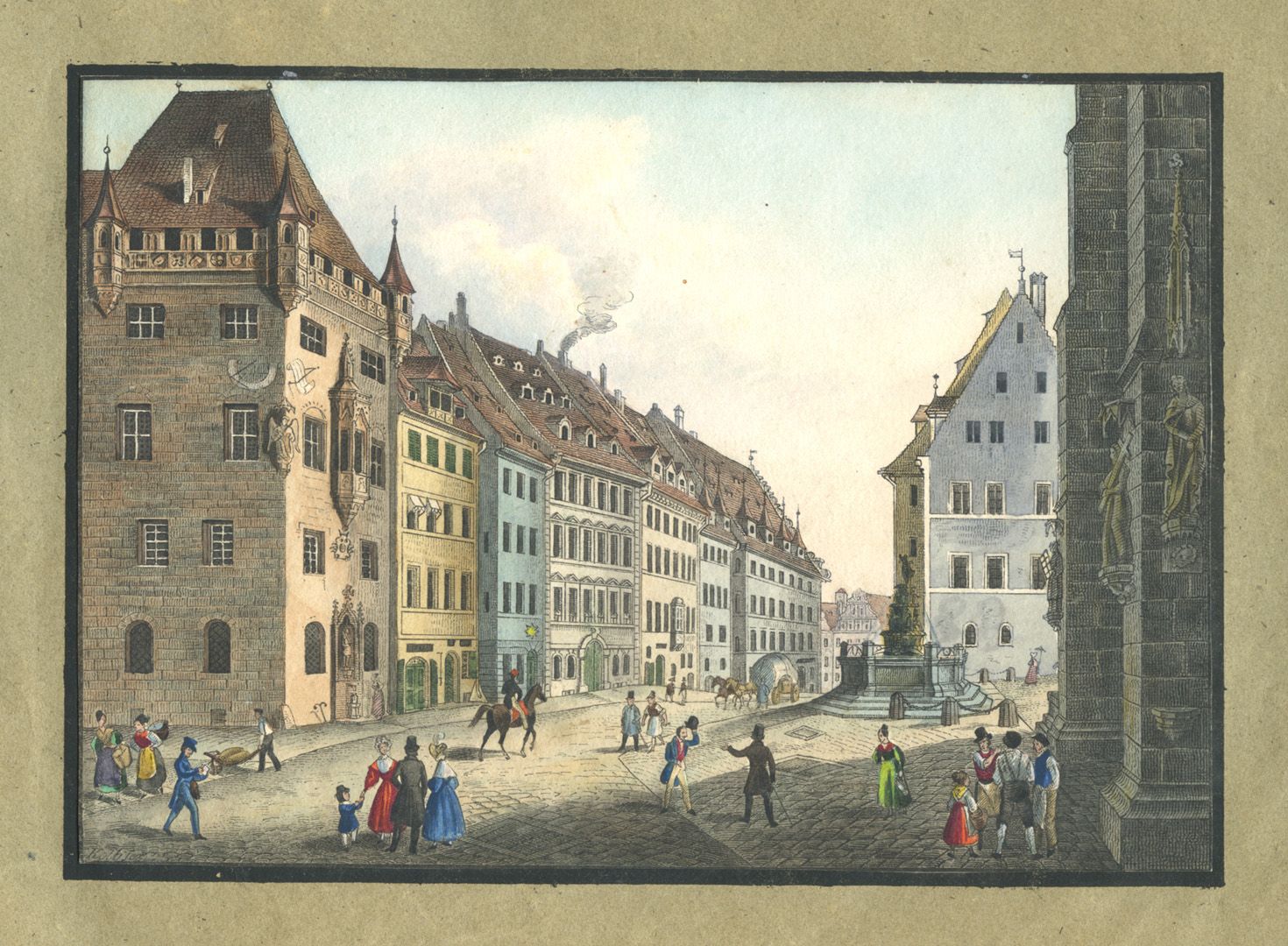 Ansichten von Nürnberg und seinen Umgebungen "Das Nassauer Haus in Nürnberg"