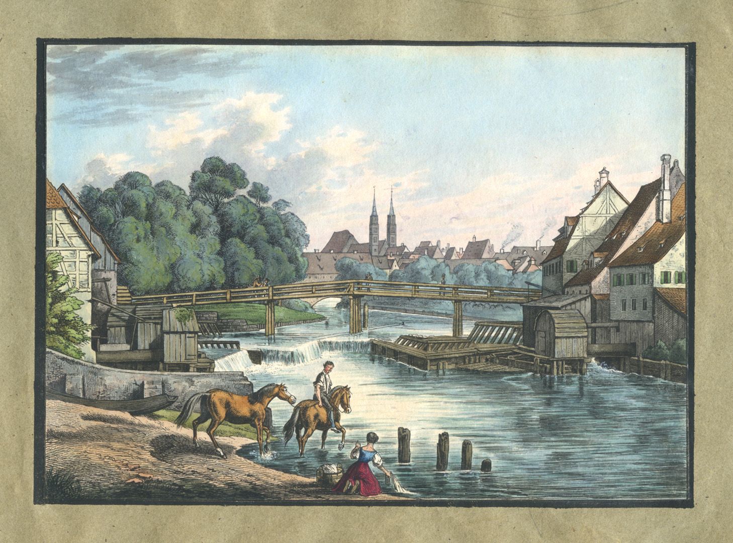 Ansichten von Nürnberg und seinen Umgebungen "Die Weidenmühle bei Nürnberg"