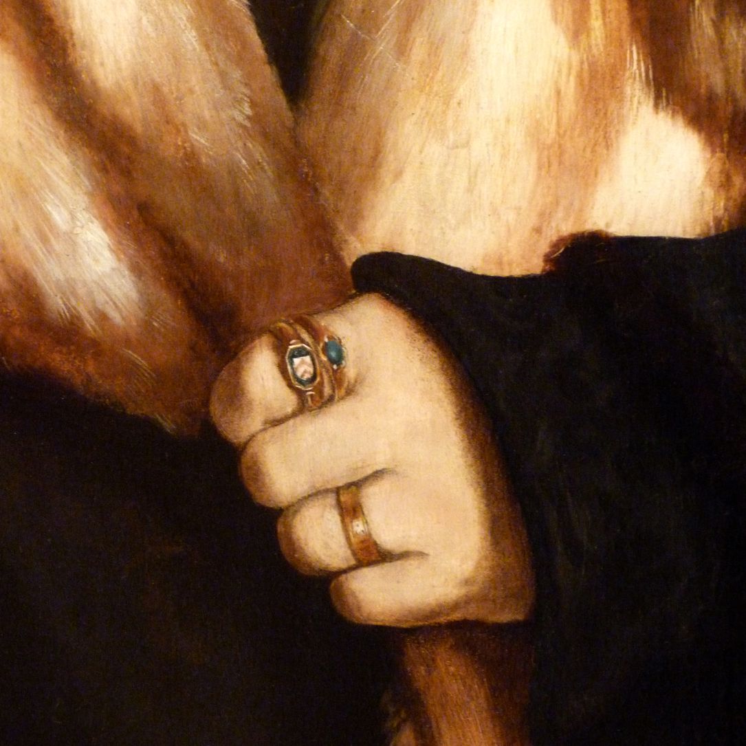 Portrait of Ruprecht Stüpf (Madrid) Detail with left hand and rings