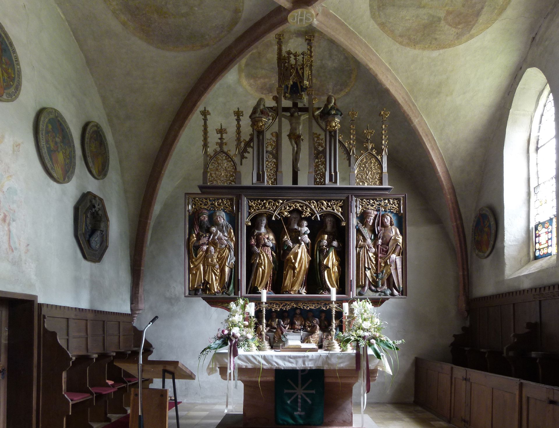 Altar in Beerbach ev. Pfarrkirche, Chorraum