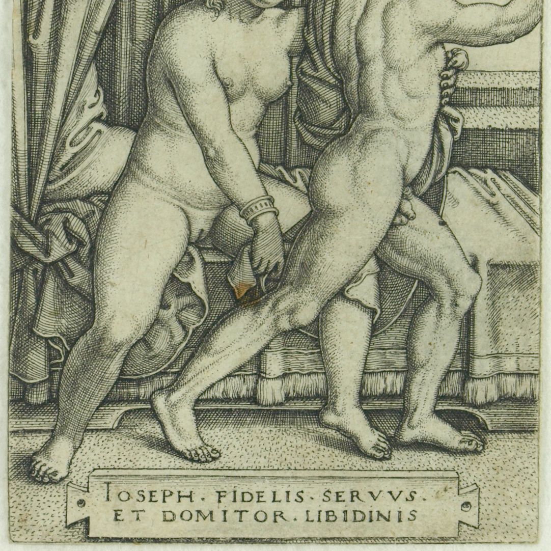 Joseph and Potiphar´s wife (Joseph the Chaste) Section from the lower part of the picture