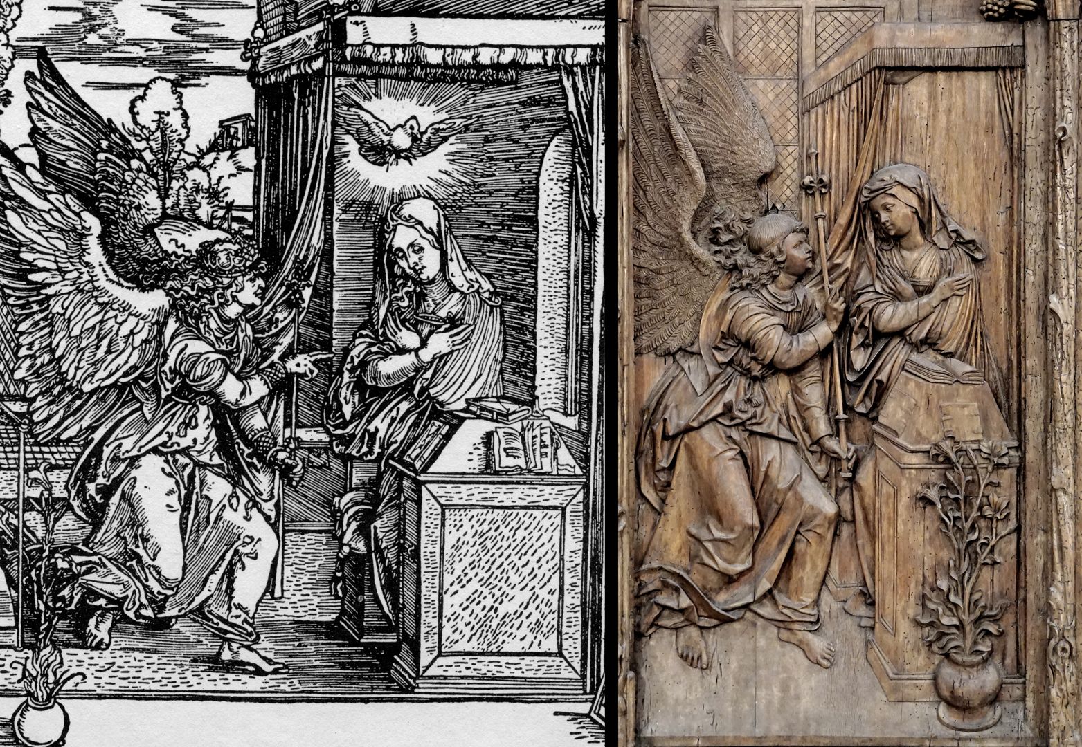 Bergheimer Altar Dürervorlage: Das Marienleben (1502-1510), Verkündigung (Holzschnitt)