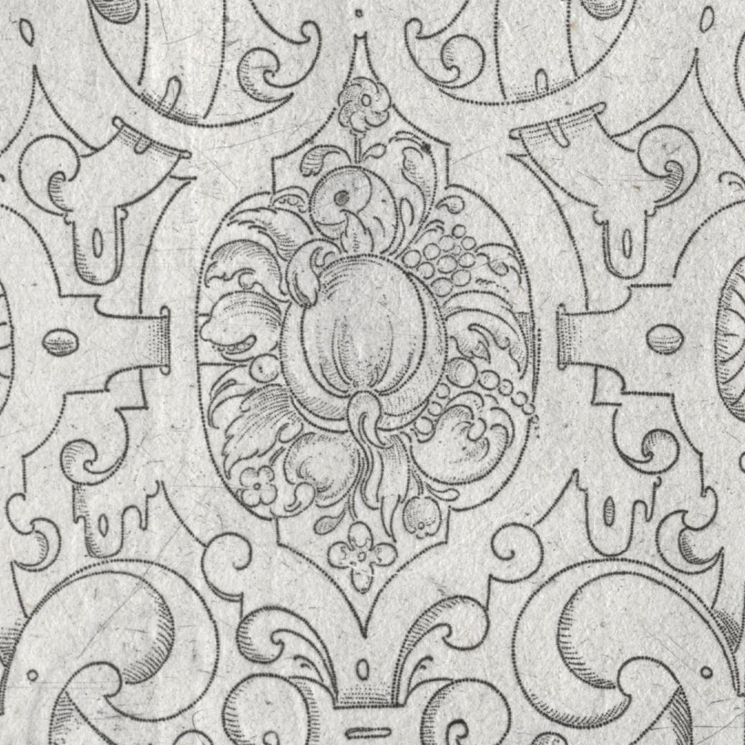 Ornamental Beaker Detailansicht der mittleren Kartusche