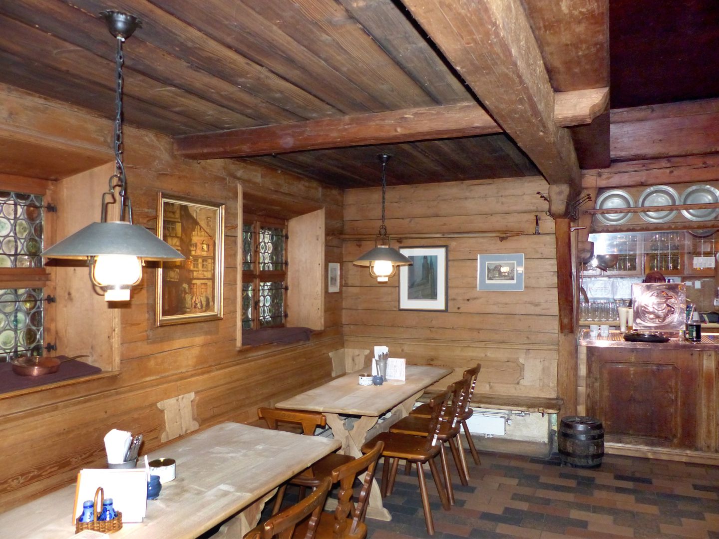 Bratwursthäusle Interior with view towards the bar