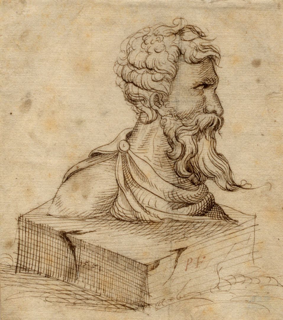 Portrait of Flötner Dated lower left "1551", lower right the monogram "PF" / Verso: by a later hand in brown ink "Peter Flottner".