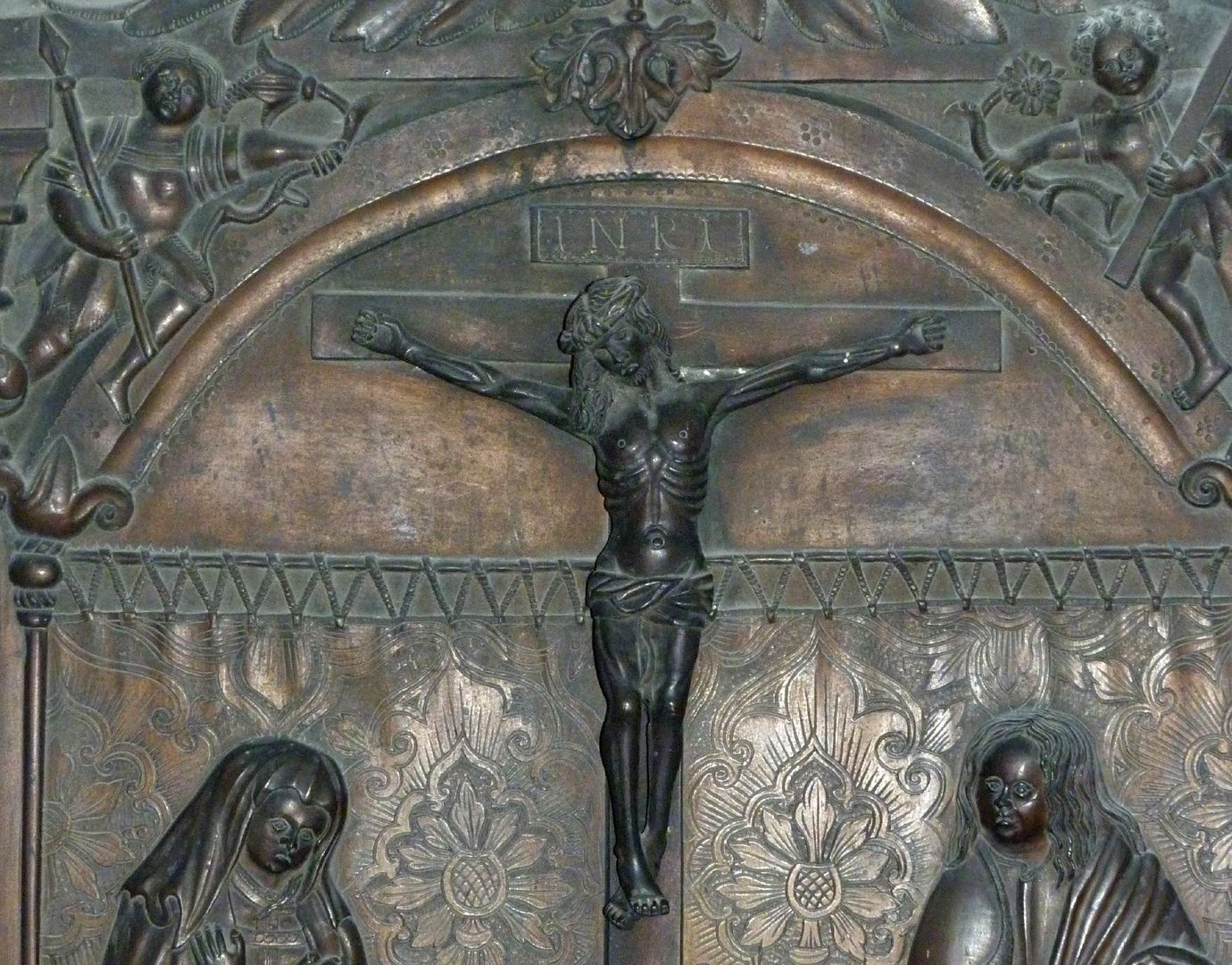 Epitaph des Bischofs Christoph von Stadion (Wandfeld nII) Kreuzigungsszene, Detail