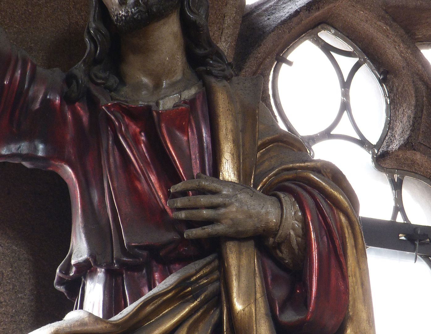 Christus Detail, Oberkörper und angewinkelter linker Arm