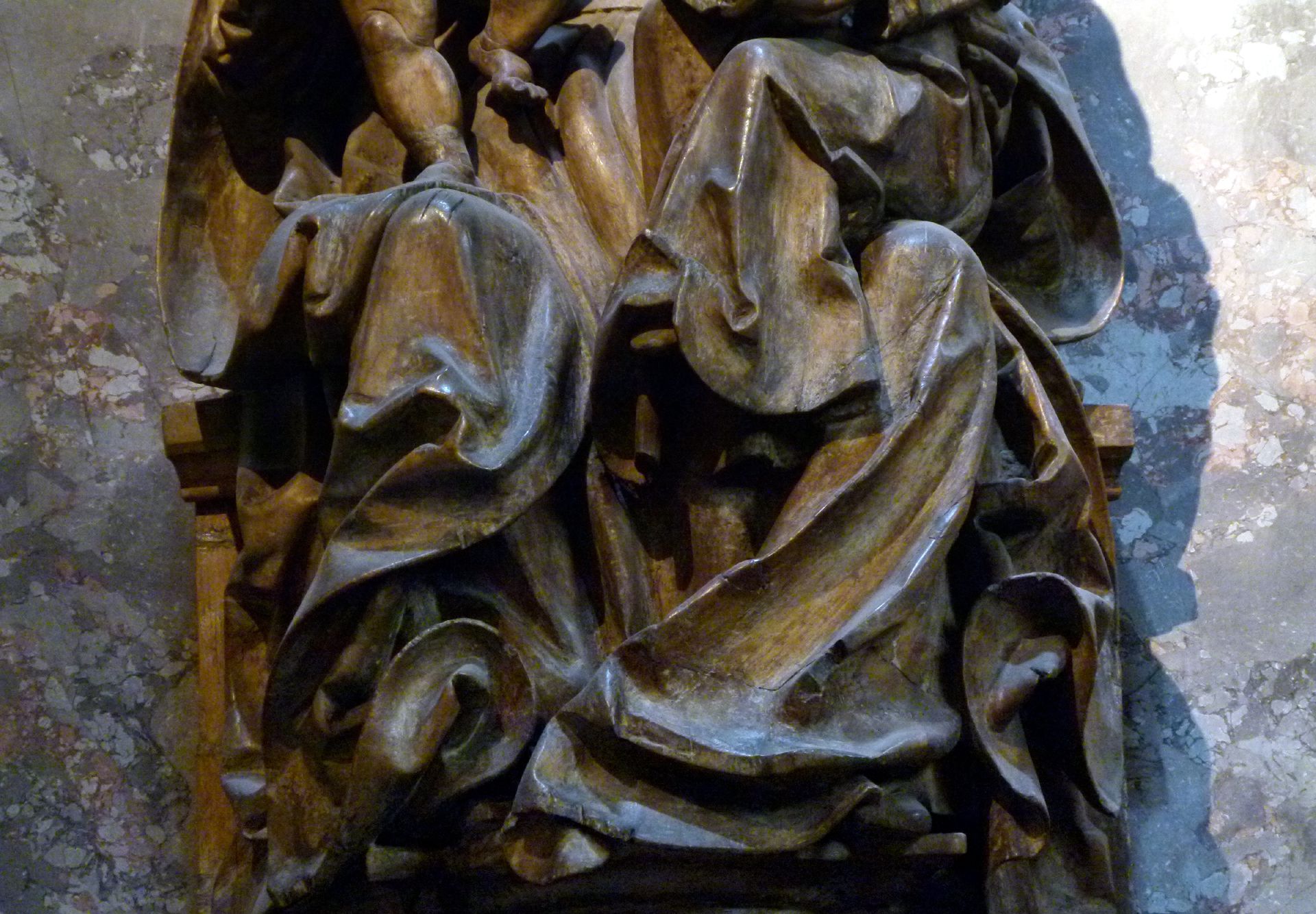 St. Anne with the Virgin and Child, Vienna Detail. Whirl of clothes