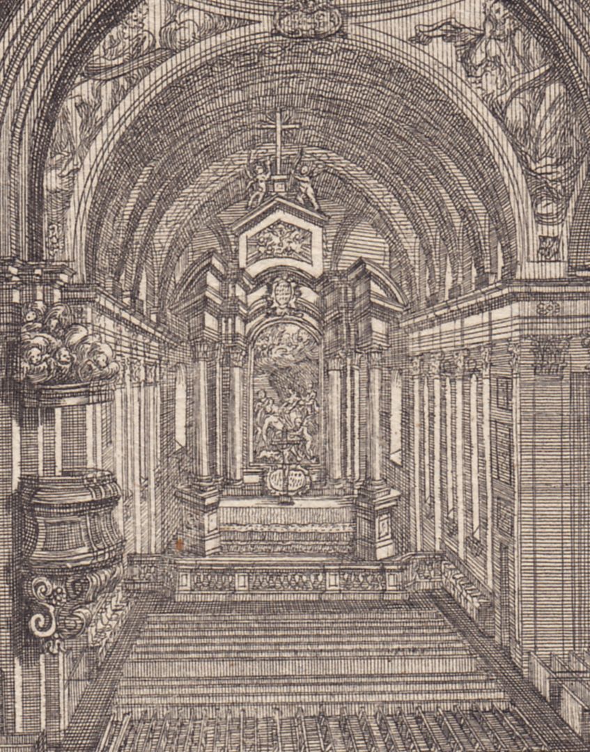 Lamentation of Christ View of Johann Adam Delsenbach with van Dyck painting as main altar
