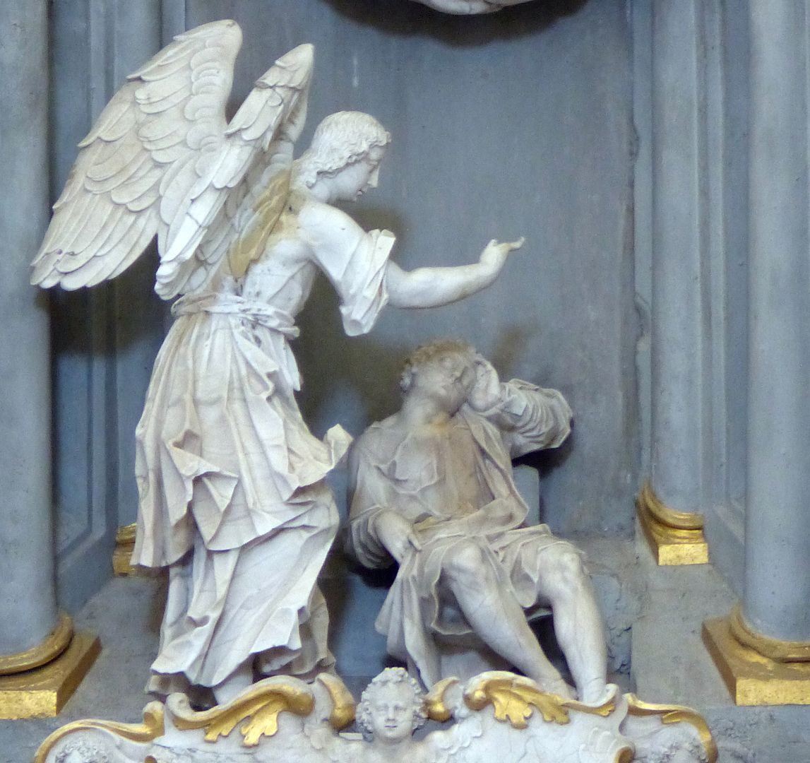 Altar of St. Bernard Main storey: vision, Bernhard, still dressed as a layman, watches the birth of Christ