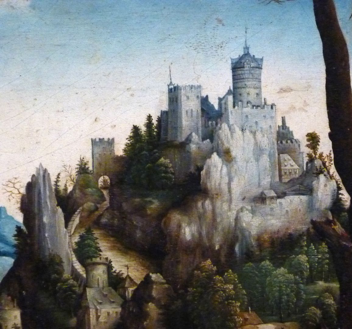 Kopie des hl. Eustachius nach Albrecht Dürer Detail mit Burg