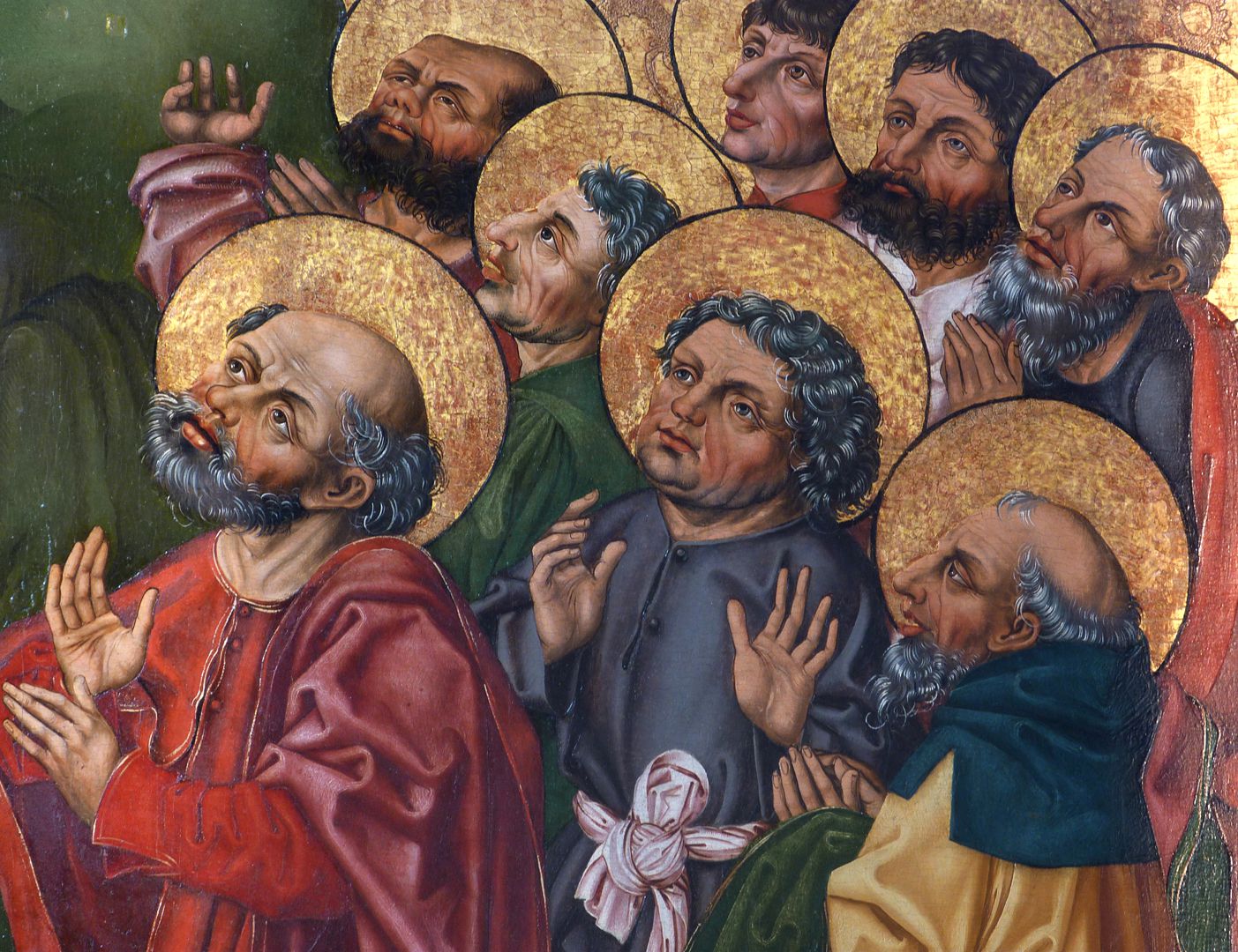 Ascension of Christ Detail with apostles' heads