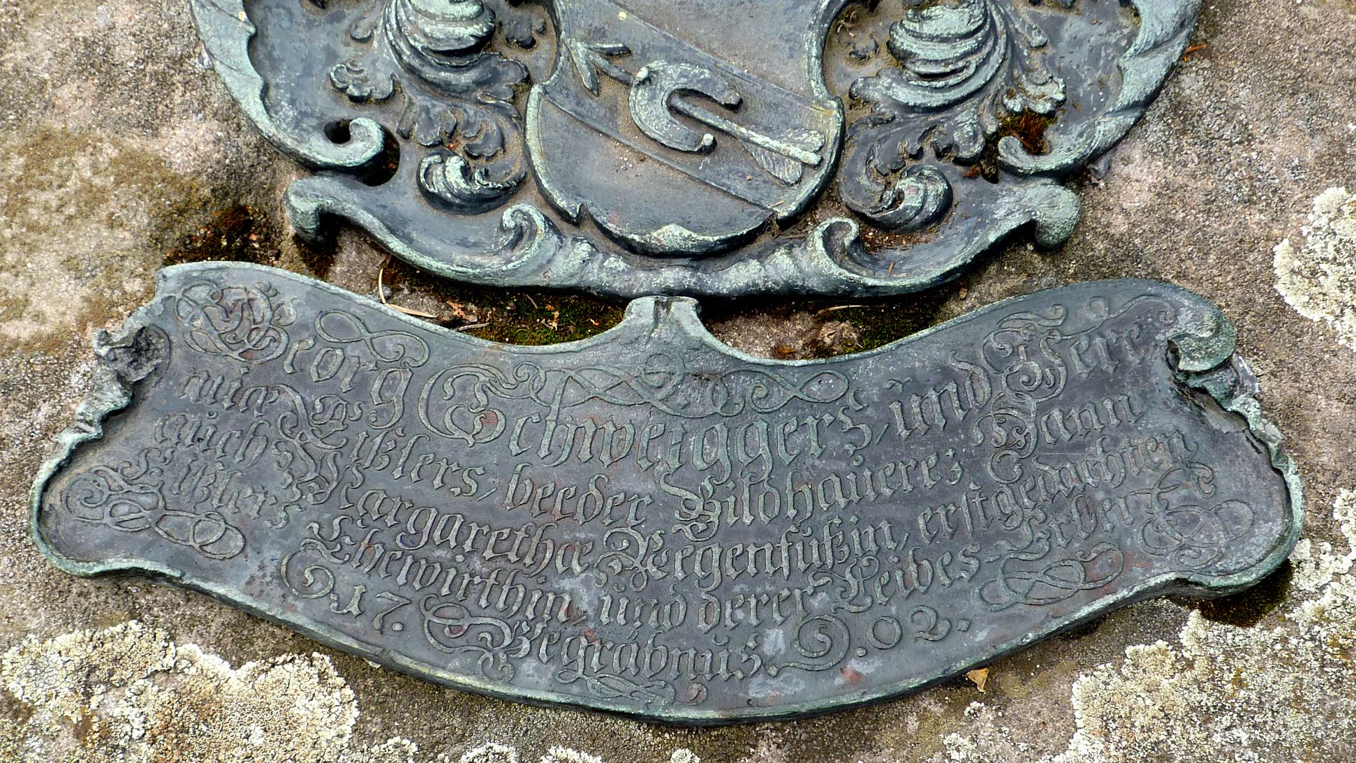 Epitaph of Georg Schweigger, Jeremias Eissler and Margaretha Regenfuss Inscription