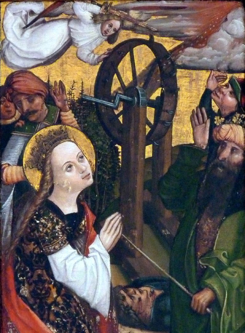 Katharinenaltar in St. Egidien Radwunder im Detail