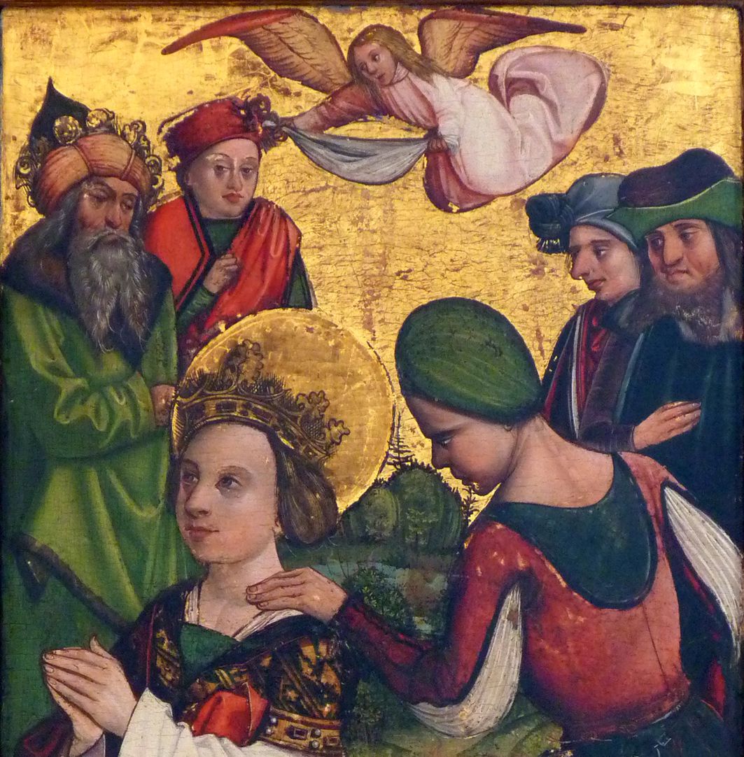 Katharinenaltar in St. Egidien Vorbereitung zur Enthauptung der Heiligen, Detail