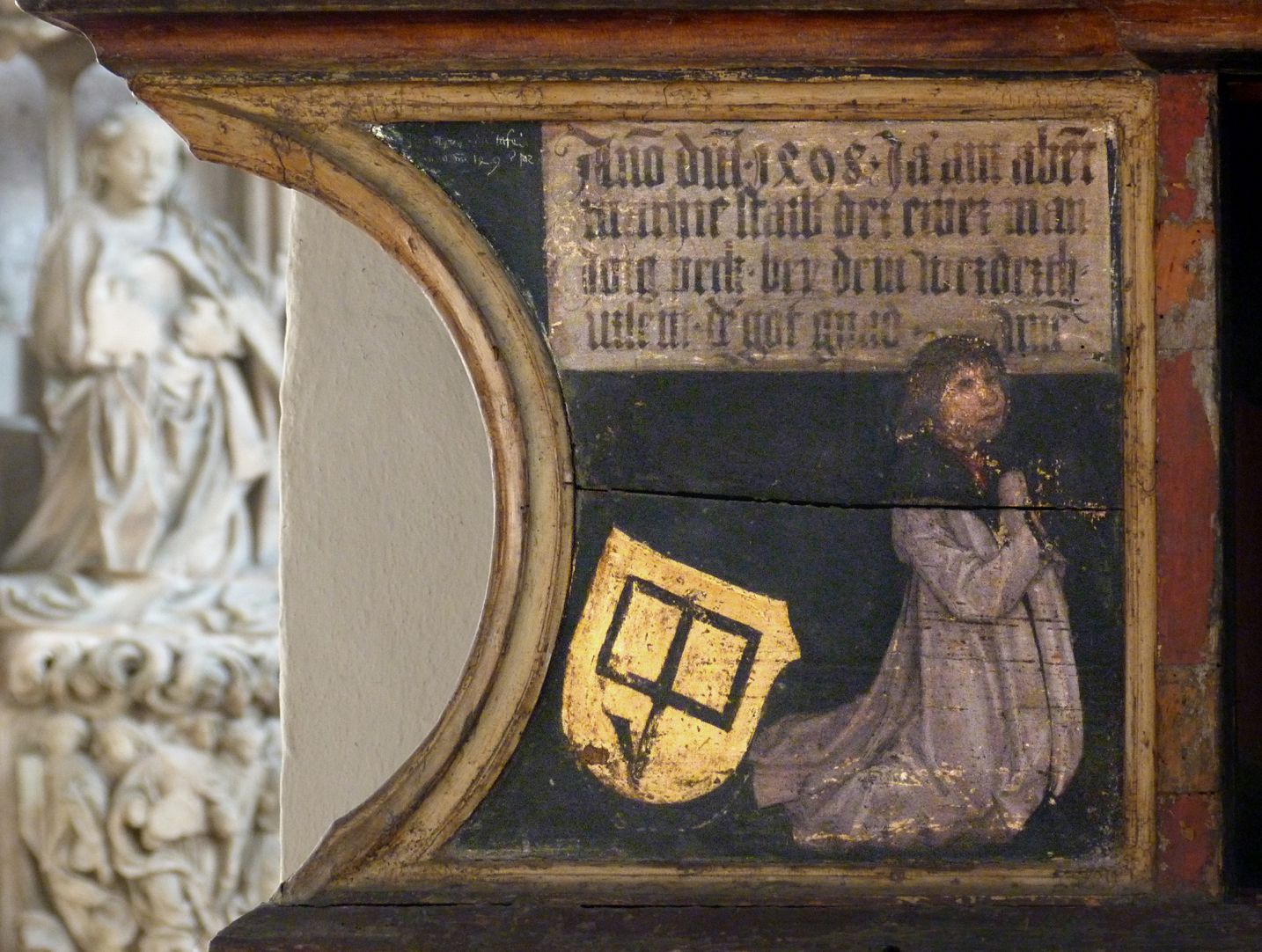 Katharinenaltar in St. Egidien Predella, Stifter Jörg Beck