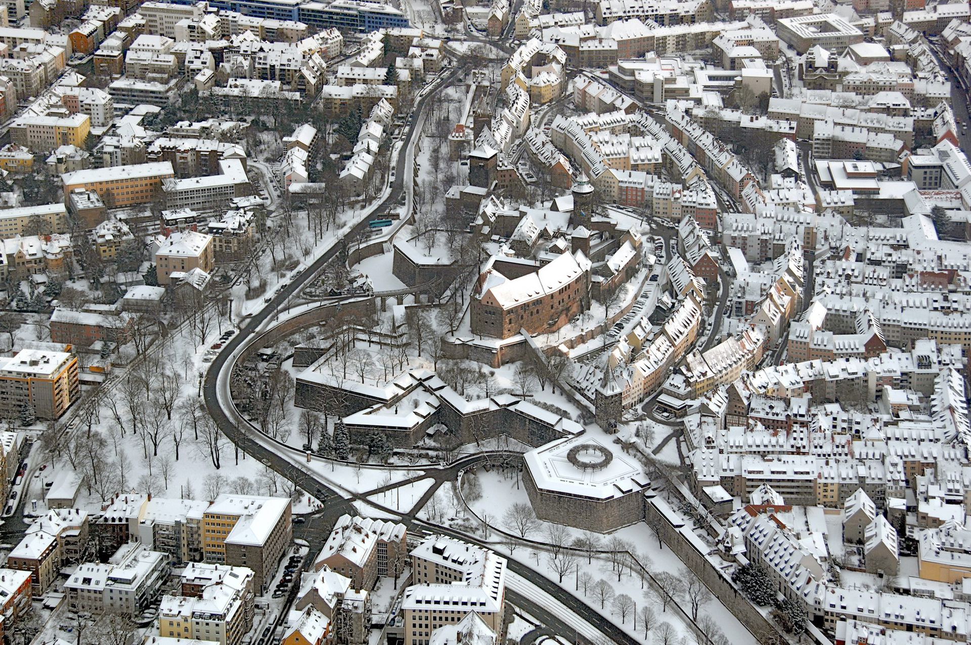 City Fortification Photo in winter, in the foreground Tiergärtnertor bastion