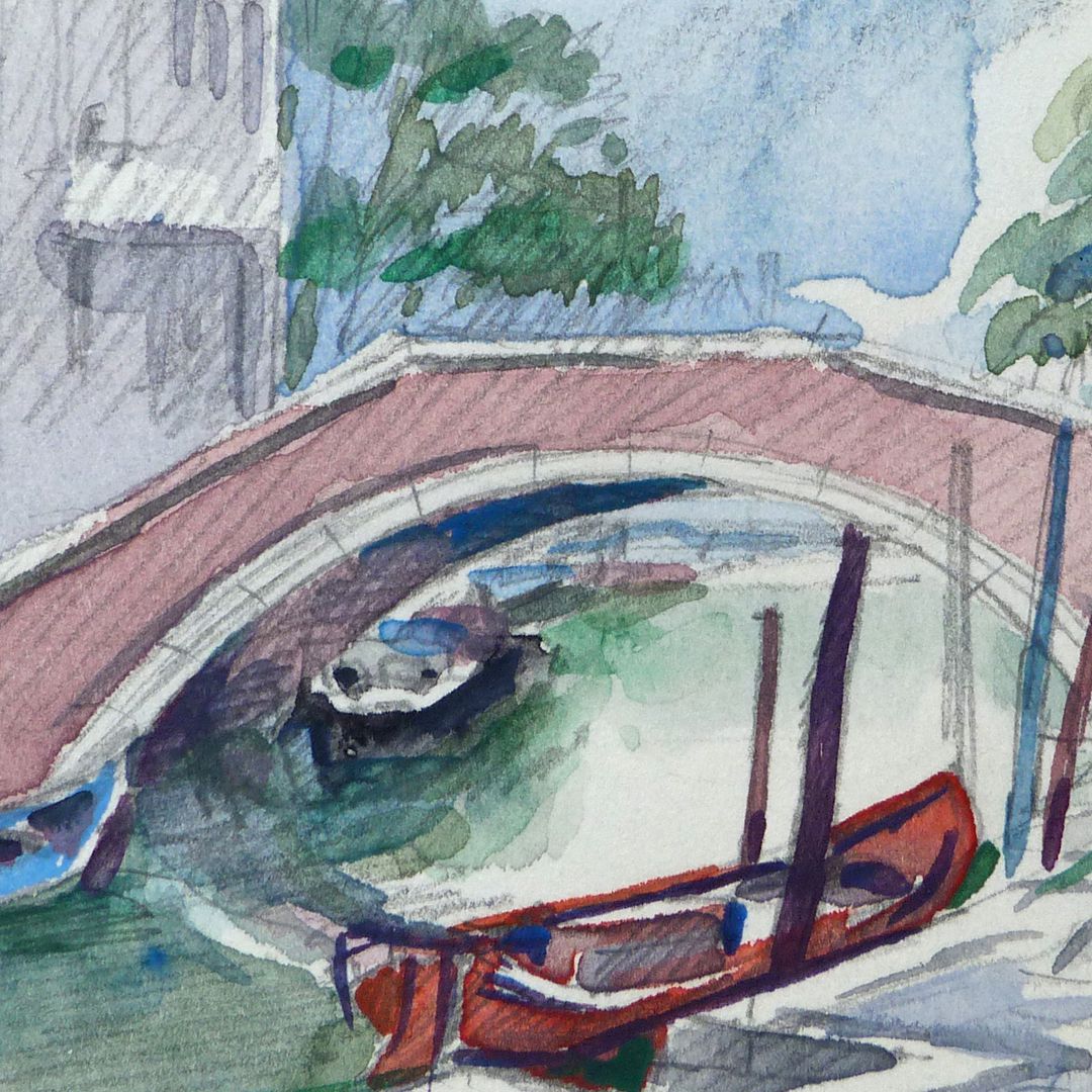 Fondamenta Madonna dell'Orto (Venice) Left half of the picture, detail