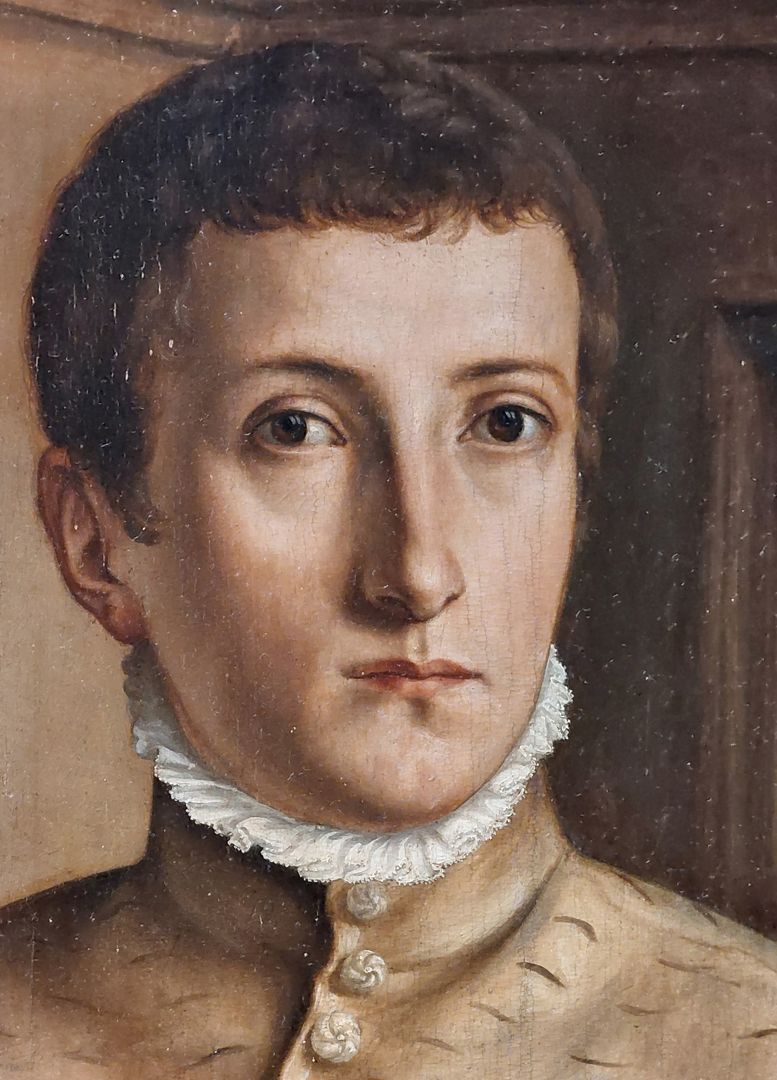 Portrait of a young man Detail with head