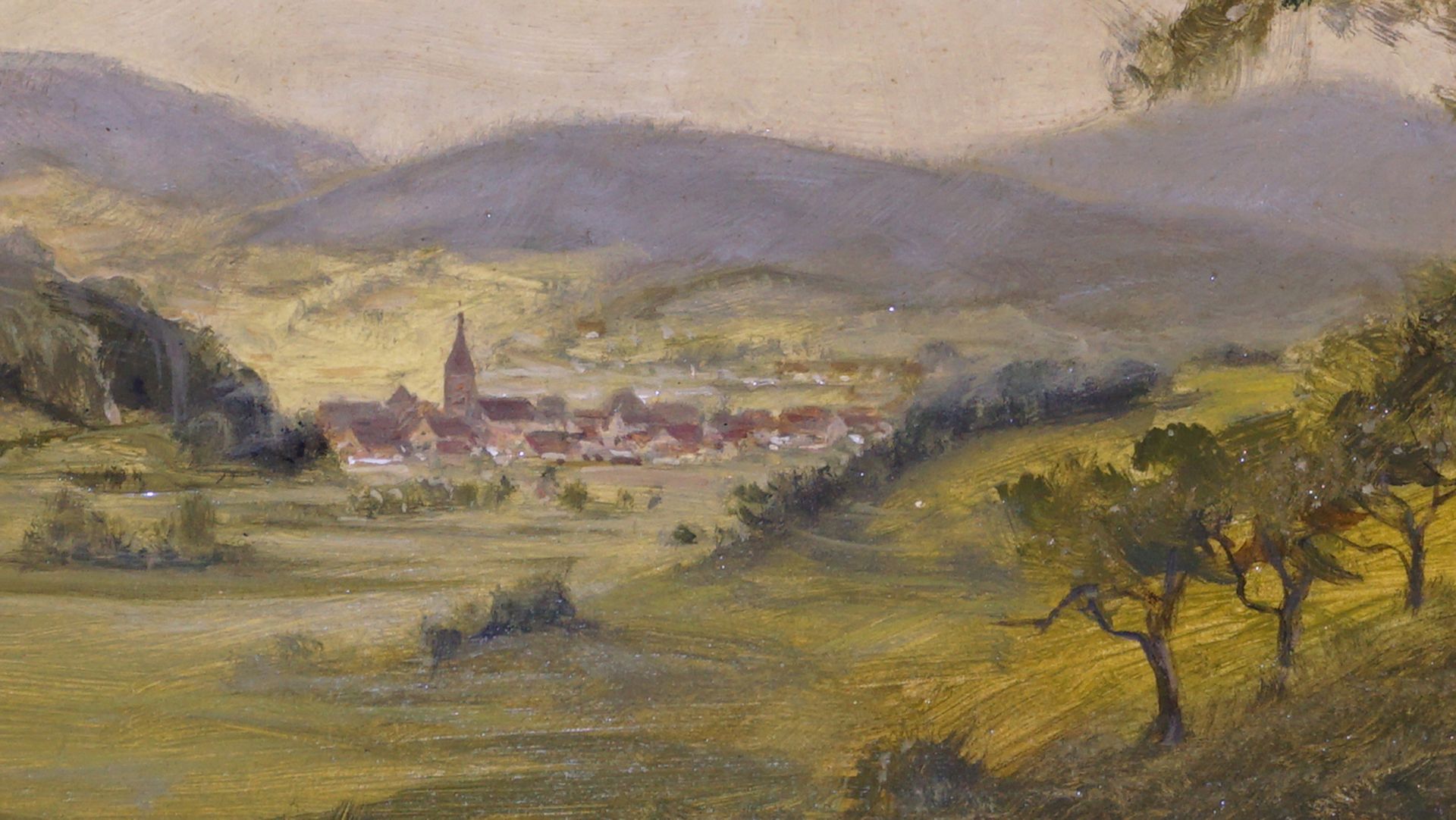 Countryside Detailed view, background image with town