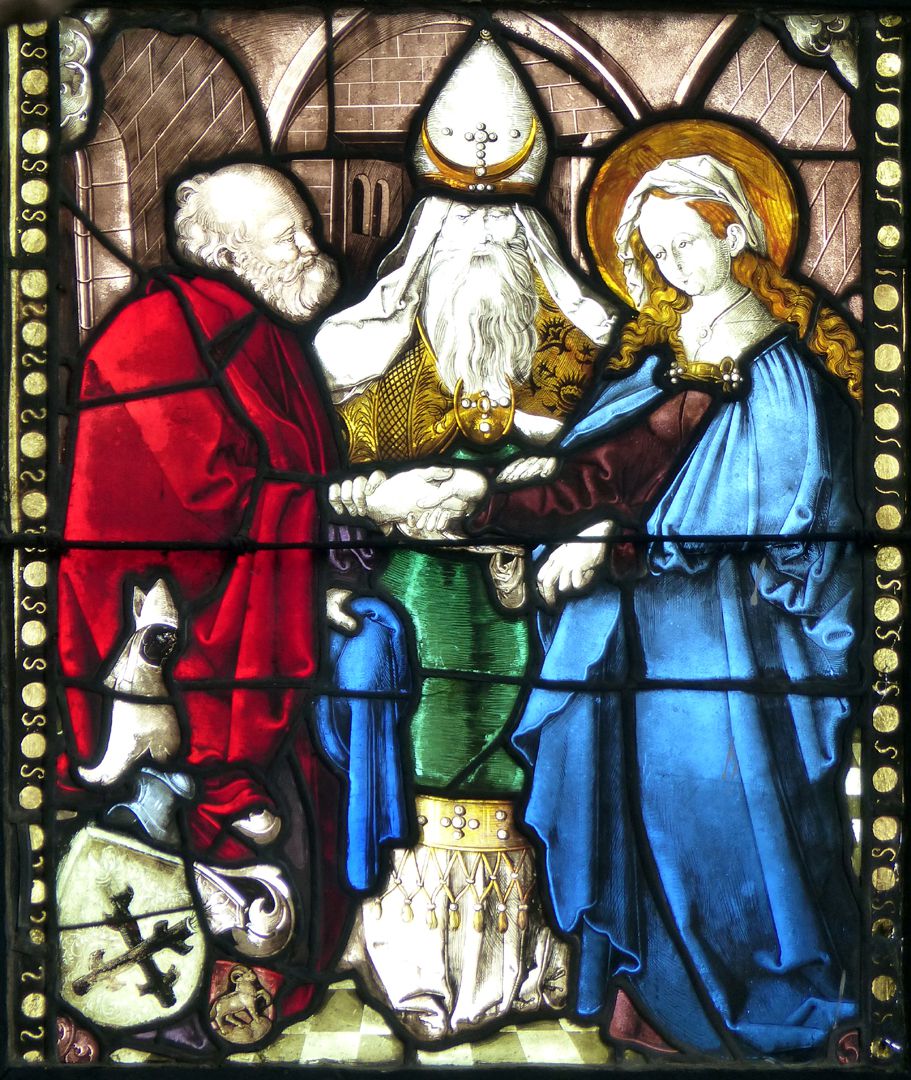 Achsen- bzw. Ostfenster Vermählung Maria und Joseph