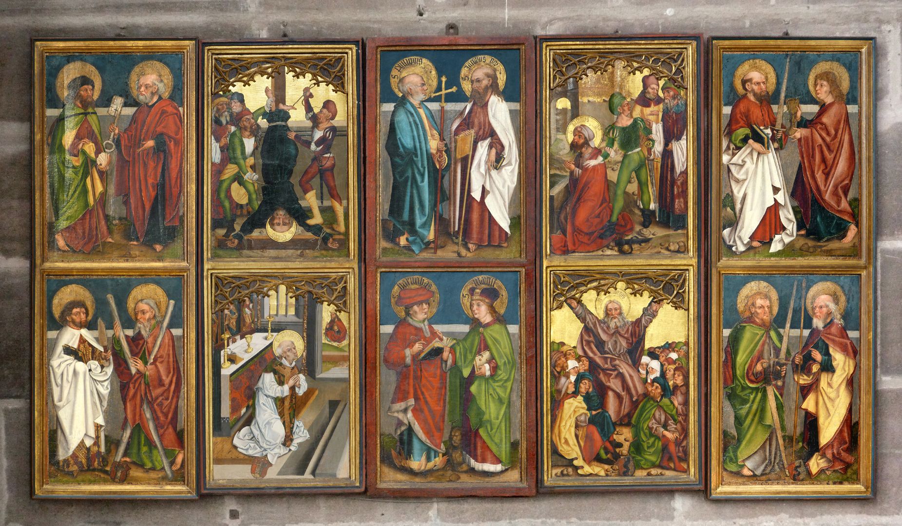 Panels of the Harsdörffer altar General view