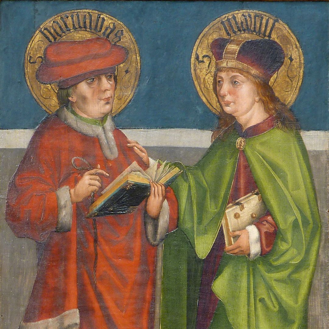 Panels of the Harsdörffer altar Barnabas and Mark, detail
