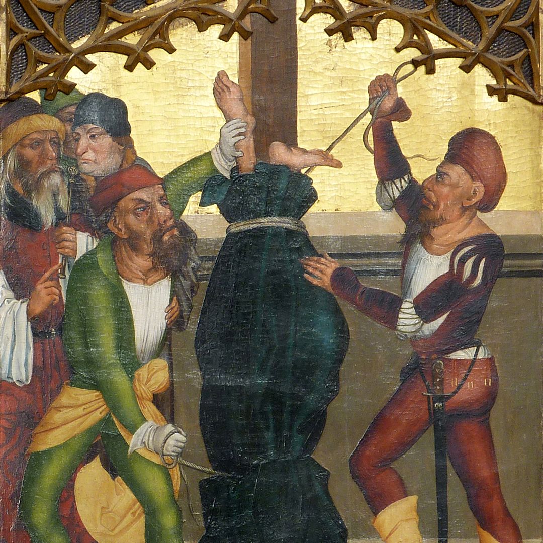 Panels of the Harsdörffer altar Crucifixion of Peter, detail