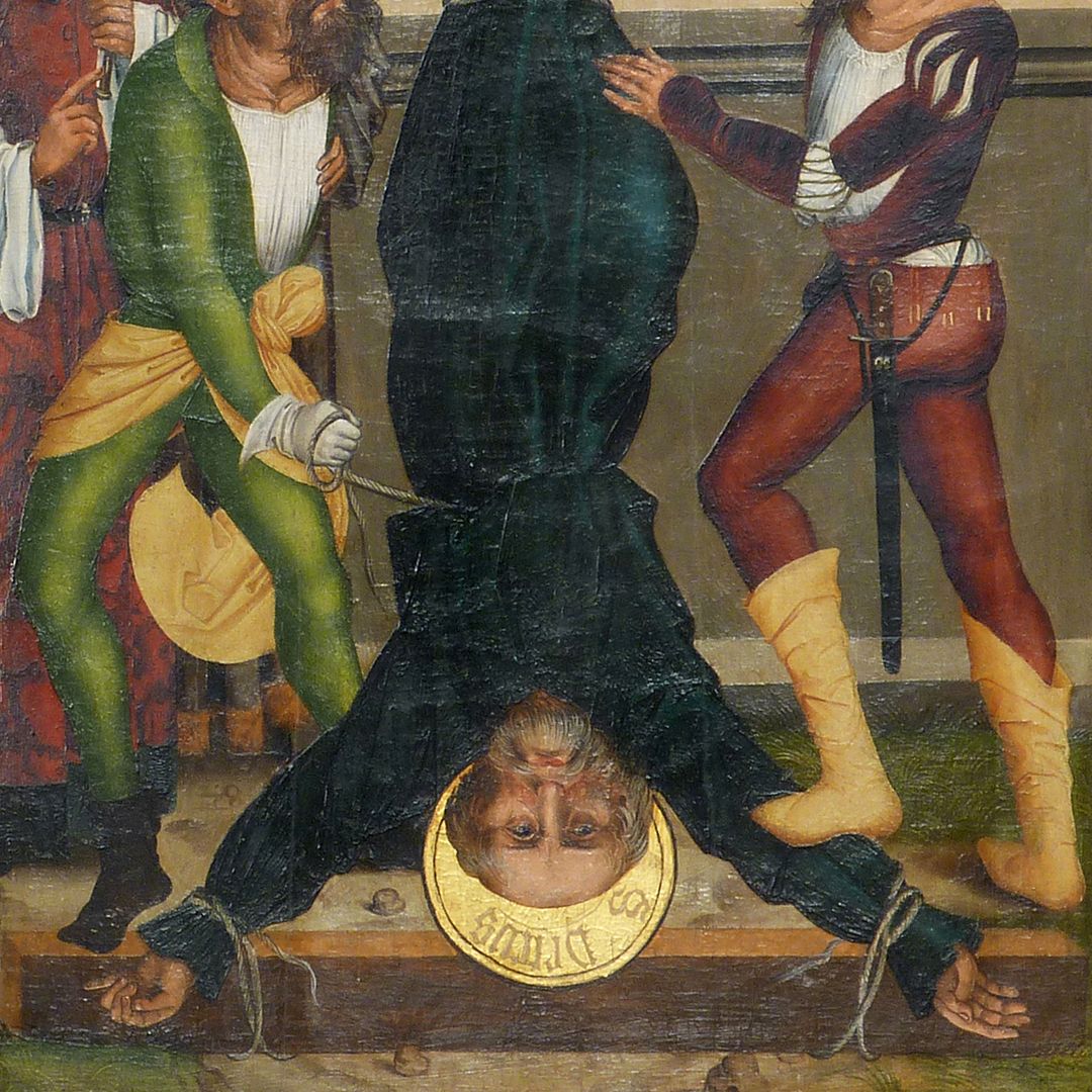 Panels of the Harsdörffer altar Crucifixion of Peter, detail