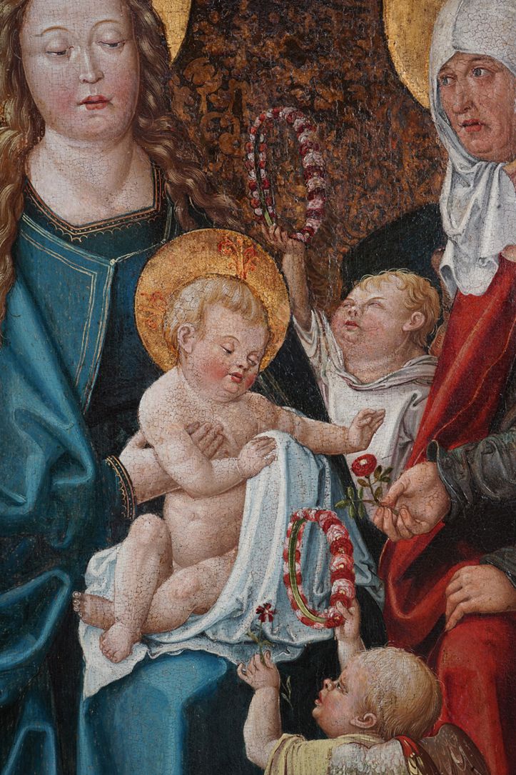 Holy Kinship Mary, Anne and Child Jesus with two angels