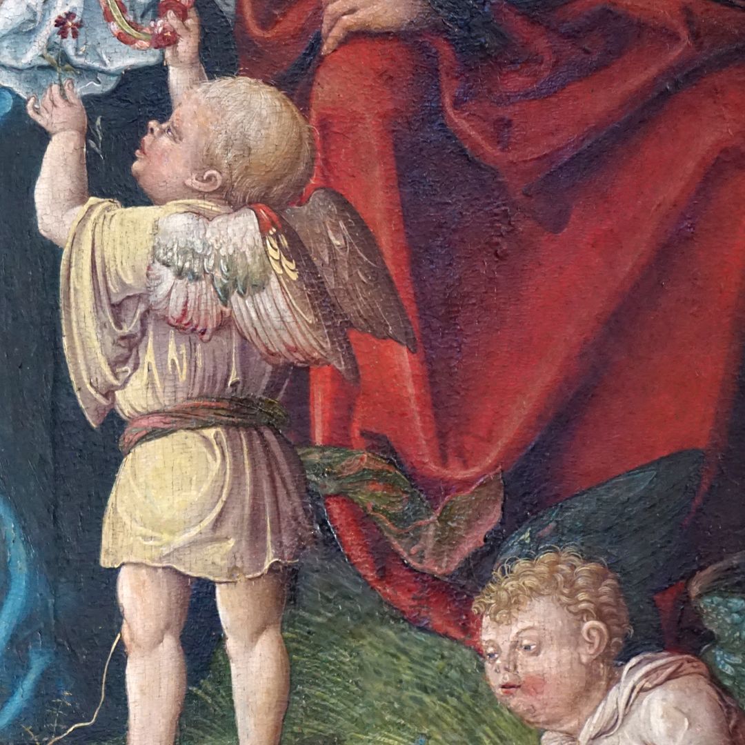 Holy Kinship Detailansicht mit Engeln