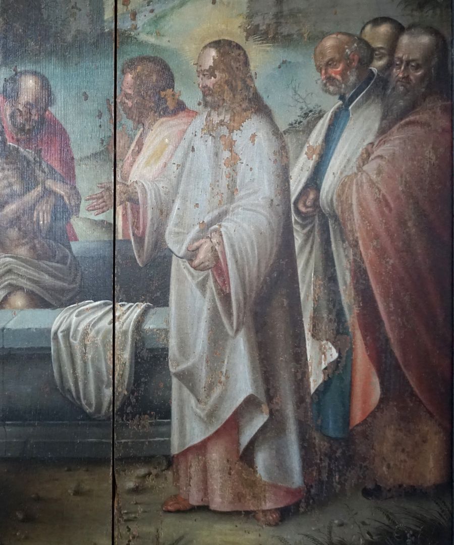 Painting epitaph for Sigmund Herel Jesus with his disciples