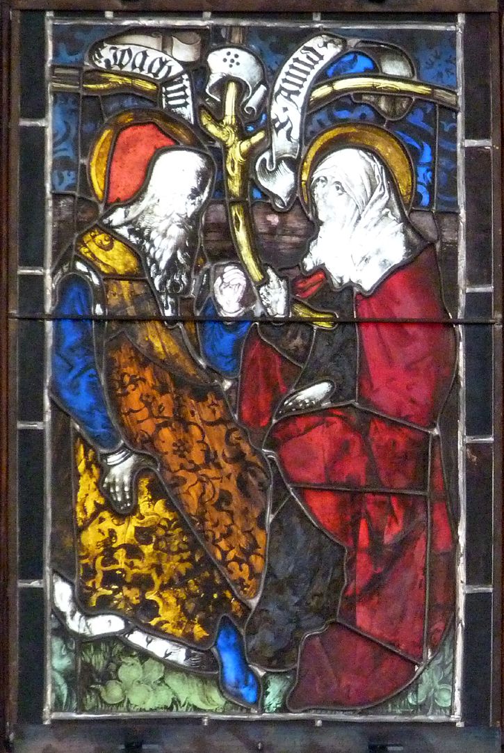 Hirschvogelfenster Heilige Sippe, Joachim und Anna