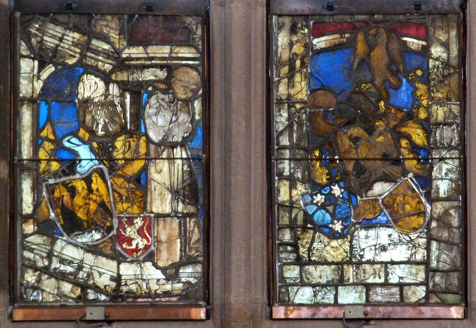 Hirschvogelfenster Älteste Fenster der Hirschvogel'schen Stiftung von 1456