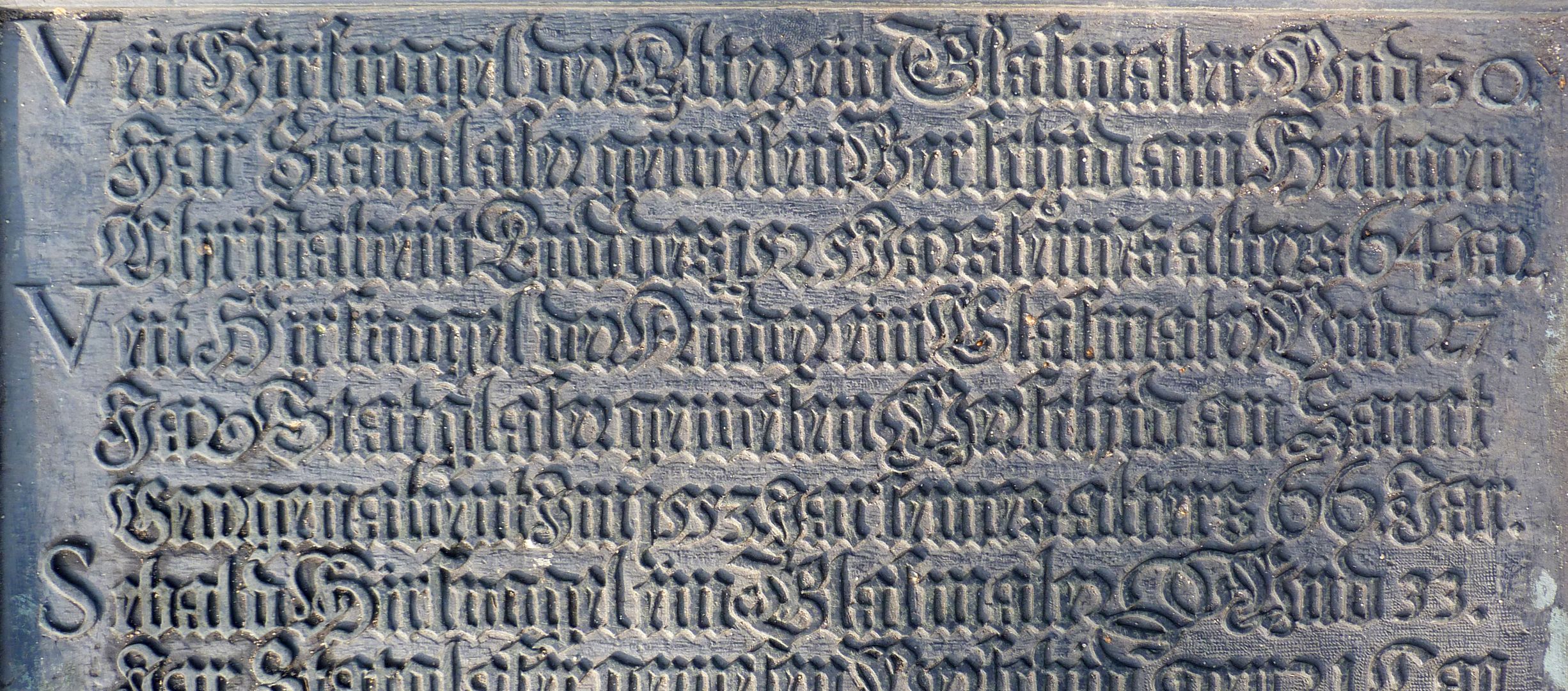 Hirsvogel Epitaph Upper part of the panel with entry Veit Hirsvogel the Elder and Veit Hirsvogel the Younger.