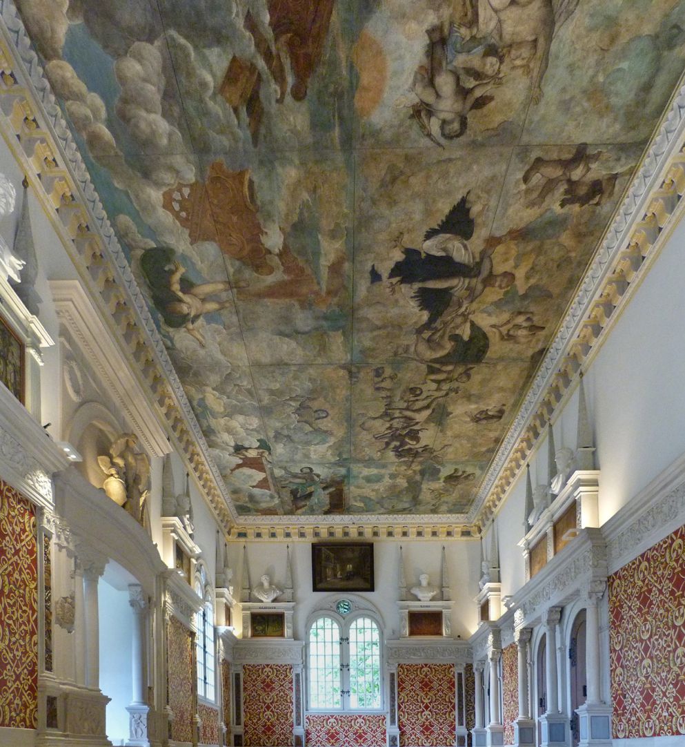 The fall of Phaethon, ceiling painting View to the west