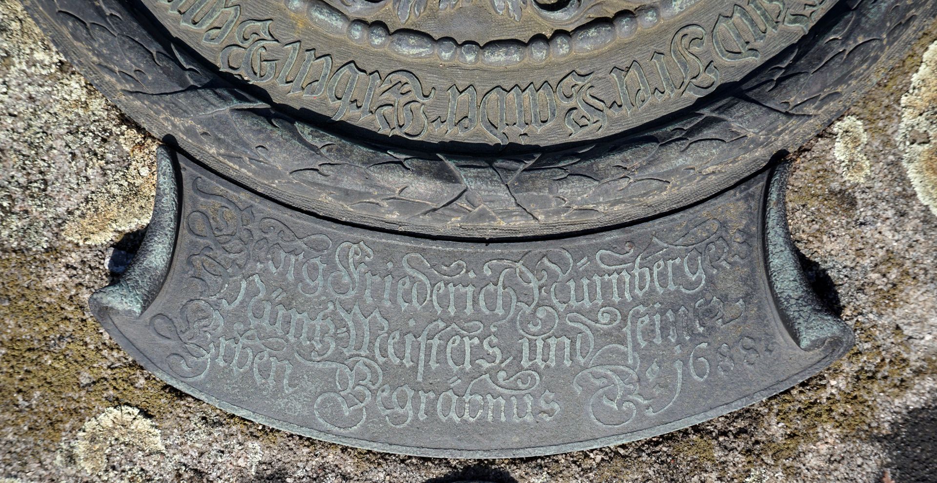 St. John's cemetery grave 1446 Georg Friederich Nürnberger Mint=Master, and his heirs gravesite (1688)