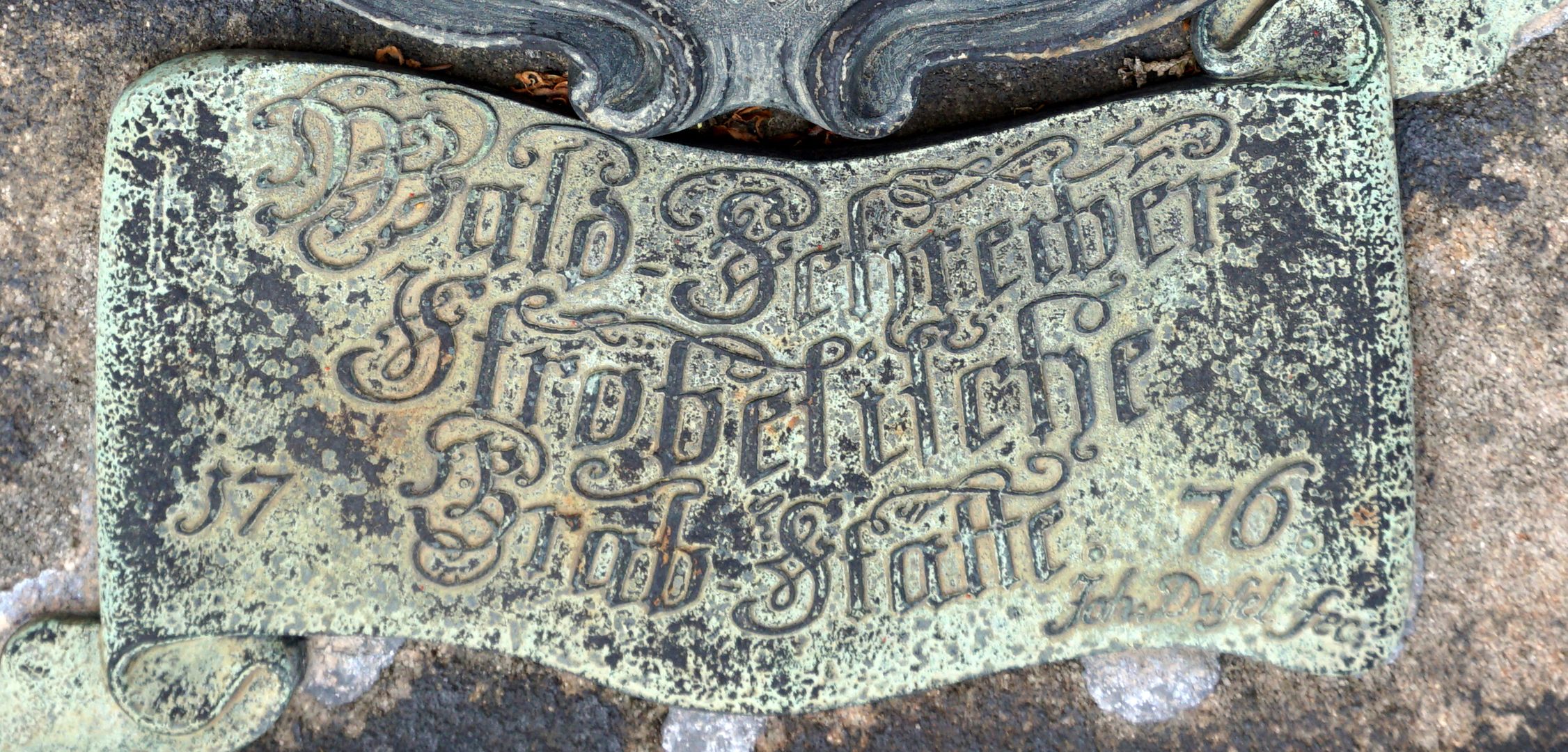 Epitaph Daniel Schnabel and wife Magdalena Viatis / Epitaph Michael Philipp Strobel, forest writer Epitaph 2: Strobel, Waldschreiber, 1776 bez. Joh. Dusel